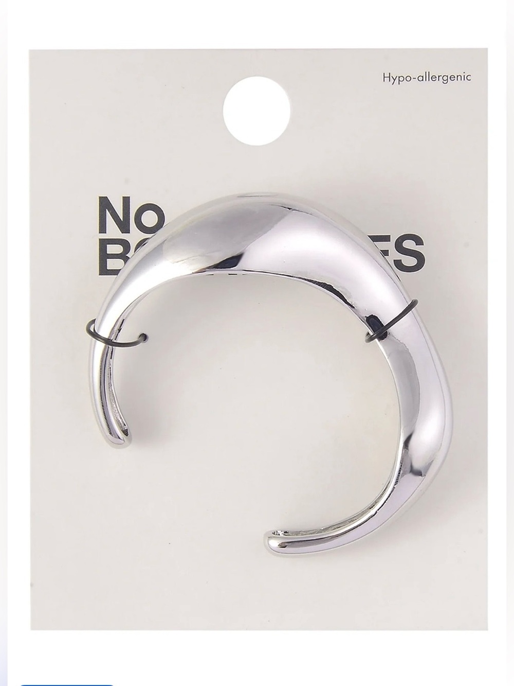 No Boundaries Silver-Tone Wavy Domed Cuff Bracelet, Women's
